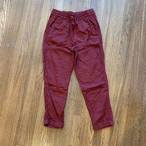 J Crew joggers dark red